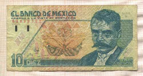 10 песо. Мексика 1992г