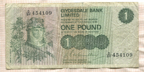 1 фунт. Шотландия 1981г