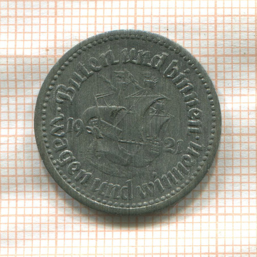 Нотгельд. 50 пфеннигов. Германия. Бремен