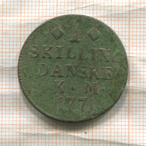 1 скиллинг. Дания 1771г