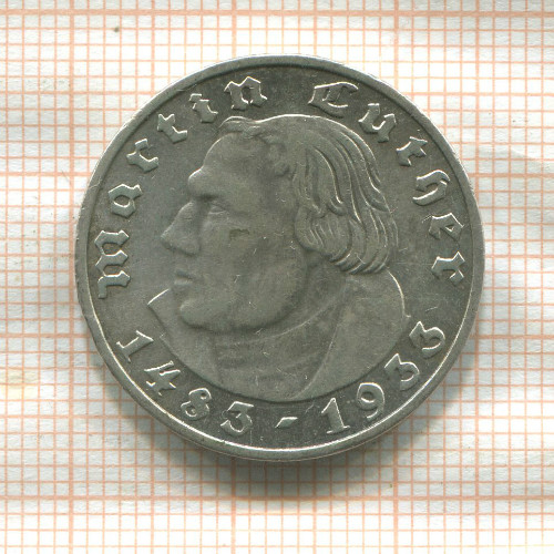 2 марки. Германия 1933г