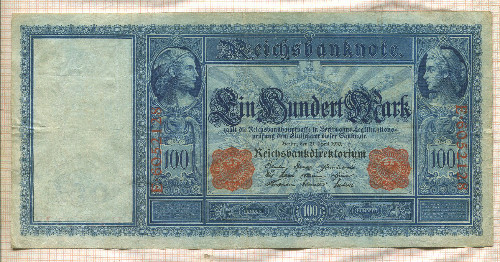 100 марок. Германия 1910г