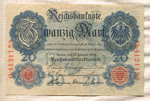 20 марок. Германия 1914г