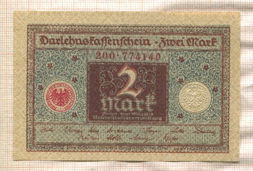 2 марки. Германия 1920г