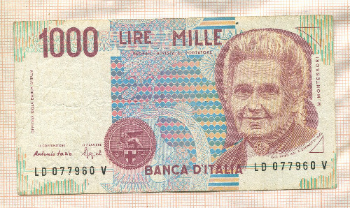 1000 лир. Италия 1990г