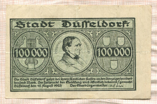 100000 марок. Германия 1923г