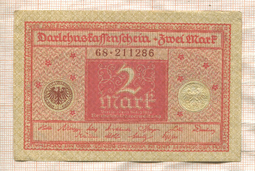 2 марки. Германия 1920г