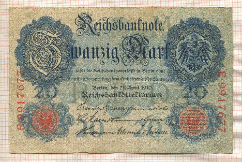 20 марок. Германия 1910г