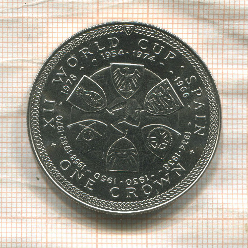 1 крона. Остров Мэн 1982г