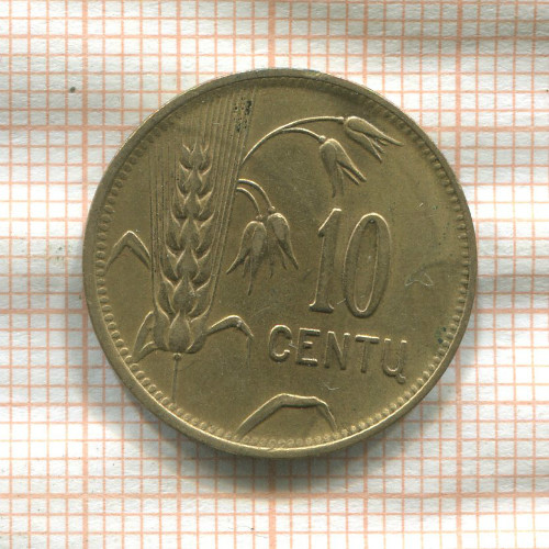 10 центов. Литва 1925г