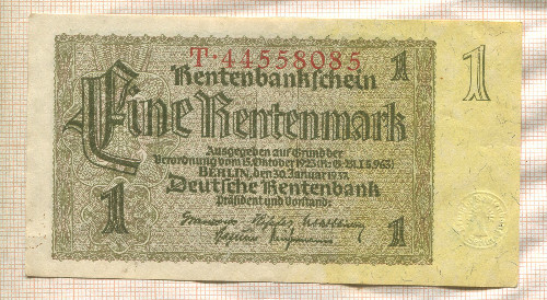 1 марка. Германия 1937г