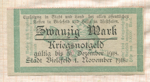 20 марок. Германия 1918г