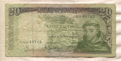 20 эскудо. Португалия 1964г