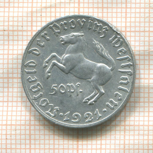 50 пфеннигов. Вестфалия 1921г
