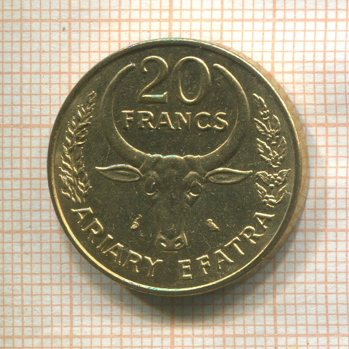 20 франков. Мадагаскар. F.A.O. 1971г