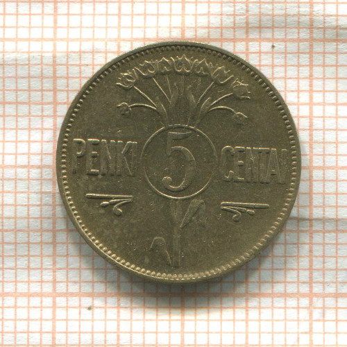 5 центов. Литва 1925г