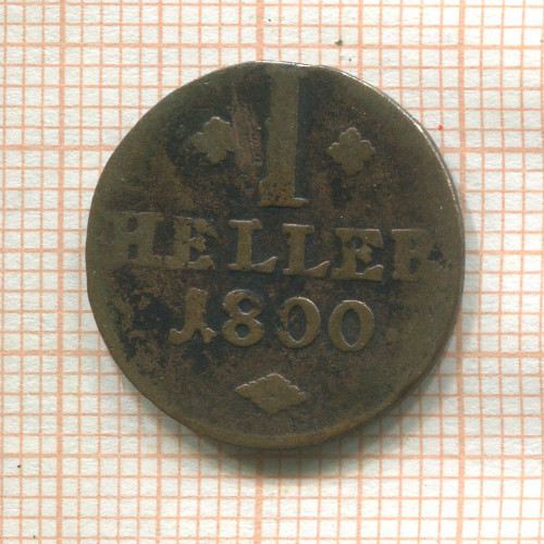 1 геллер. Гессен-Кассель 1800г