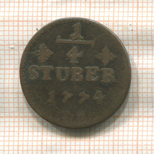 1/4 штубера. Юлих-Берг 1774г