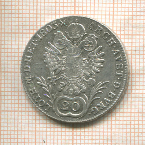 20 крейцеров. Австрия 1803г