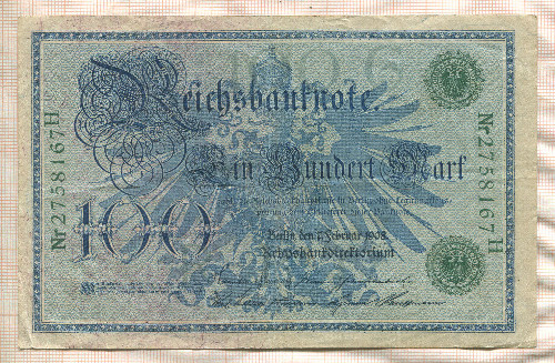 100 марок.Германия 1908г