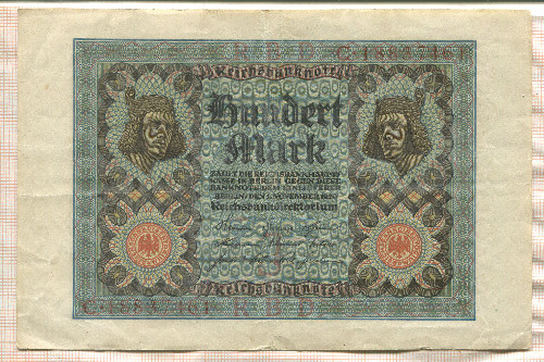 100 марок. Германия 1920г