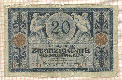 20 марок. Германия 1915г