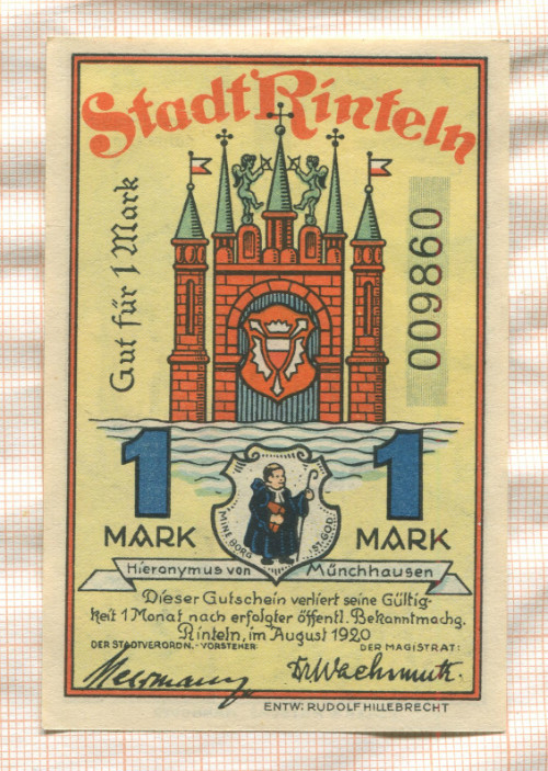 1 марка. Германия 1920г