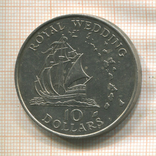 10 долларов. Восточные Карибы 1981г