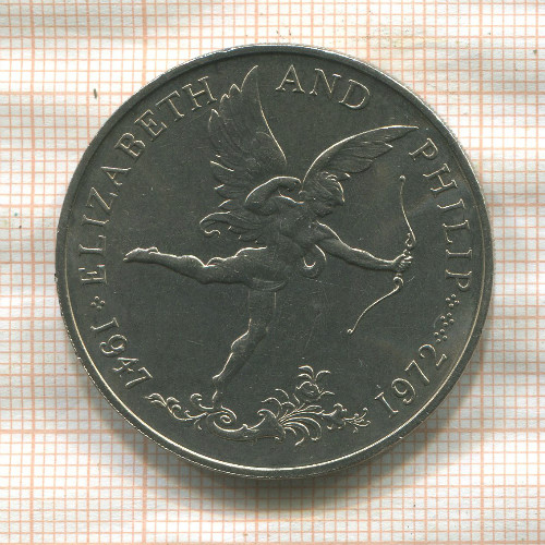 25 пенсов. Гернси 1972г