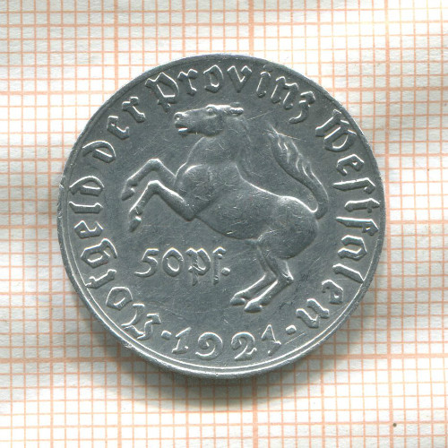 50 пфеннигов. Вестфалия 1921г