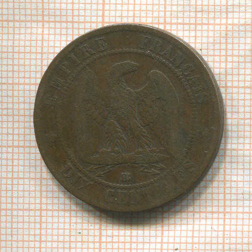 10 сантимов. Франция 1865г