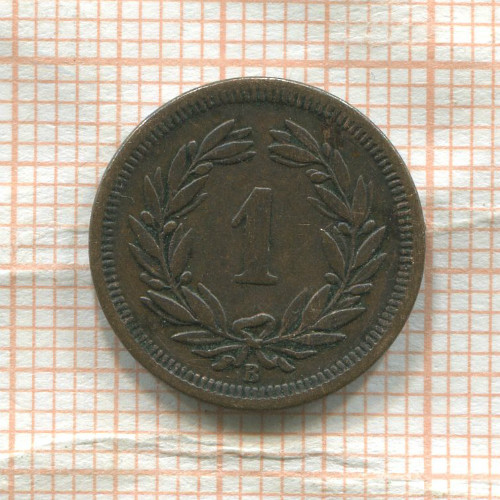 1 раппен. Швейцария 1872г