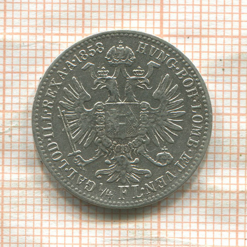 1/4 флорина. Австрия 1858г