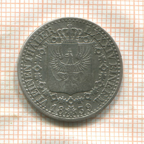 1/6 талера. Пруссия 1839г