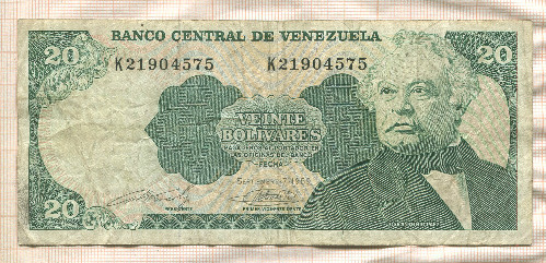20 боливаров. Венесуэла