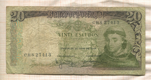 20 эскудо. Португалия 1964г