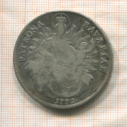 1 талер. Бавария 1772г