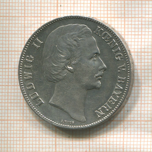 1 талер. Бавария 1871г