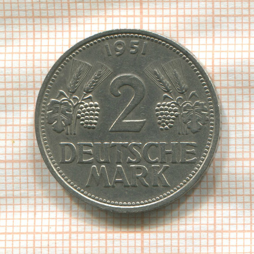 2 марки. Германия 1951г