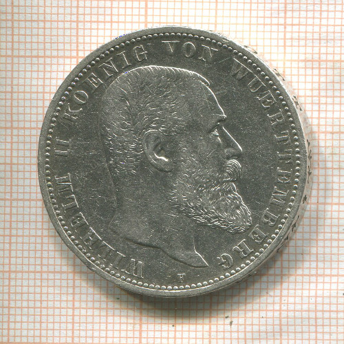5 марок. Вюртемберг 1902г