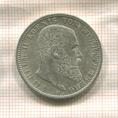 2 марки. Вюртемберг 1906г