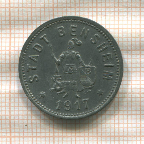 Нотгельд. 50 пфеннигов. Германия. Бенсхайм