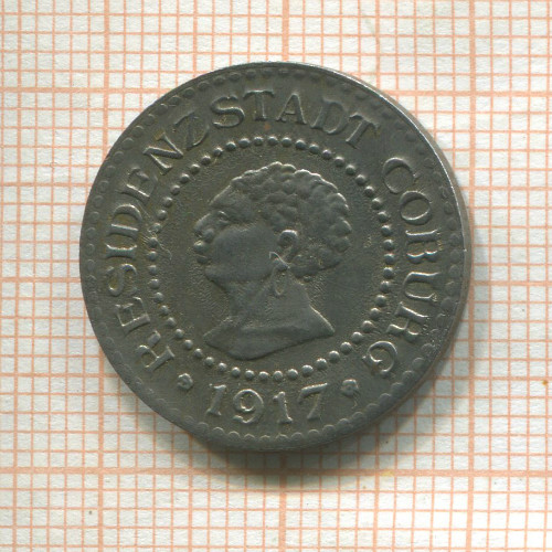 Нотгельд. 10 пфеннигов. Германия. Кобург