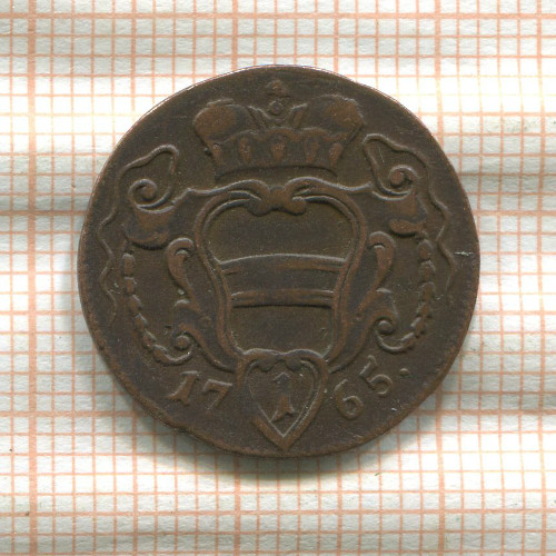 1 крейцер. Австрия 1765г