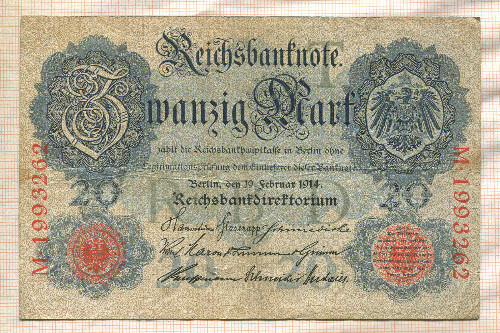 20 марок. Германия 1914г