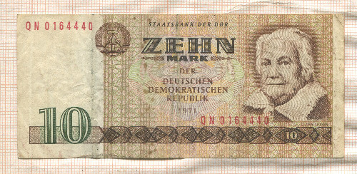 10 марок. ГДР 1971г