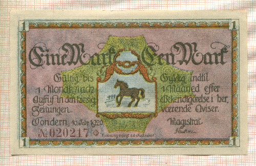 1 марка. Германия 1920150г