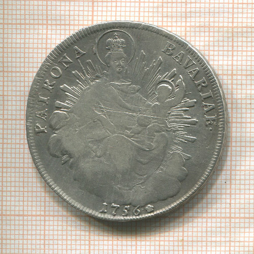 1 талер. Бавария 1756г