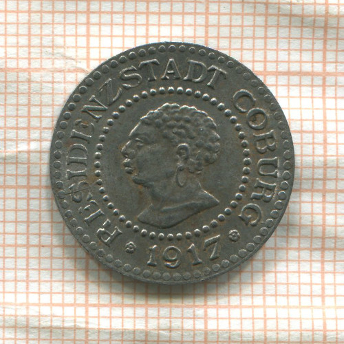 Нотгельд. 10 пфеннигов. Германия. Кобург