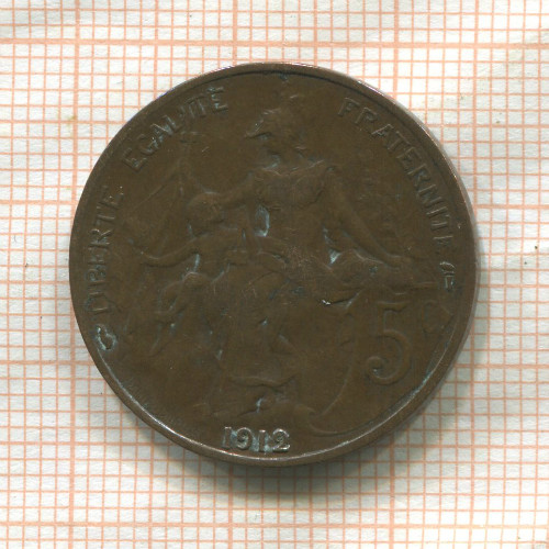 5 сантимов. Франция 1912г